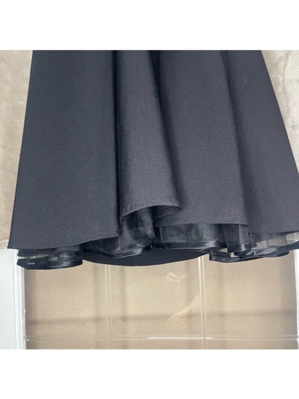 B. Darlin Black Halter Vintage Y2K Tie Back Satin Evening Dress Rhinestone Vneck - Picture 16 of 16